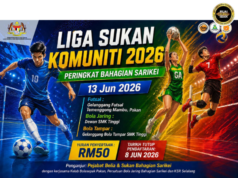Liga Lumba enggau Main Komuniti 2026 Tikas Bagi Menua Sarikei dibuka ungkup penyereta