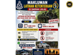 Latih Soldadu di Julau 10–15 Mei, peranak dipinta anang tekenyit lalu ngasika atur