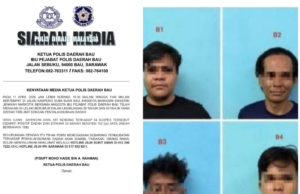 Empat iku lelaki ditan dipelabaka bekaul enggau penyalah dadah di Bau