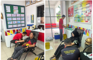 Kimpin meri darah kerjasama Sepital Sarikei enggau bomba Bintangor mujur