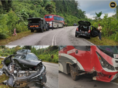 Kerita Axia ensayar ngujungka betempuh enggau bas ba Jalai Pakan