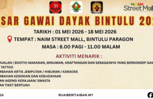 Pasar Gawai Dayak Bintulu 2026 ngerichahka pengerami mandangka pesaka budaya menua tu