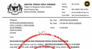 Surat pemendar pengereja pengawa ukai peranak menua dientaska pelesu — JTK SARAWAK