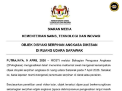 Objek dipelaba kerimpak angkasa ditemu ba kandang langit Sarawak