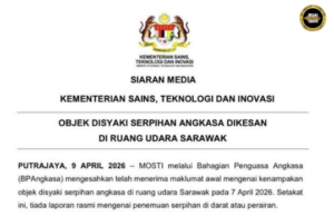 Objek dipelaba kerimpak angkasa ditemu ba kandang langit Sarawak