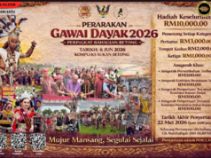 Pengawa bejalai bebala mayuh Gawai Dayak Betong nyendiaka perais besai, penyereta dibuka pechuma.