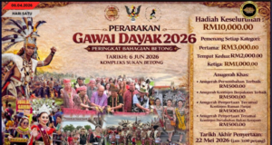 Pengawa bejalai bebala mayuh Gawai Dayak Betong nyendiaka perais besai, penyereta dibuka pechuma.