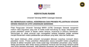 UiTM Sarawak mantah dawa bisi kuasa nyiri vendor balai makai kampus
