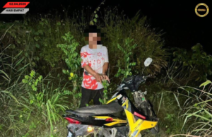 Saspek kes enchuri mutosikal ditan, Polis mujur ngerampas Honda Wave