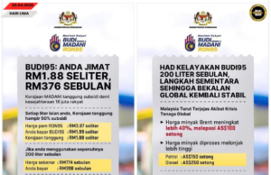 Bejimat RM376 Sebulan Nengah Inisiatif BUDI95