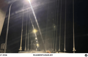 Pengawa Nyendiaka Sistem Lampu Ba Jematan Batang Lupar Chakah Diadu Sebedau Dibuka enggau Rasmi