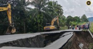Jalai besai Lahad Datu-Tawau runtuh, jalai ditutup sementara