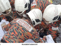 Mutosikal tepawah dalam parit, deriba dientaska bebadi