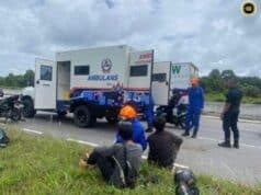 Dua iku lelaki bakal ketegal aksiden kediri di Kota Samarahan