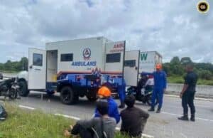 Dua iku lelaki bakal ketegal aksiden kediri di Kota Samarahan