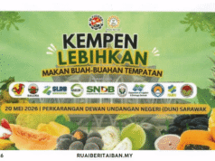 Premier Sarawak Ngiring Inisiatif Ngelakuka Buah Enggau Beras Menua