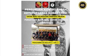 Kelas Kuntau raban PEMADAS dibuka, peluang ngagai nembiak rebak baru ngangkatka seni asal Dayak