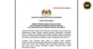 JPN Sarawak ngenataika penyinu ati ngagai ruajg bilik nembiak ke bebadi nyawa ketegal tangkap karan