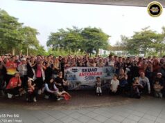 Singkang Bepengerai, 1,300 iku pesereta ngerichah Program ‘Brisk Walk’ 2.0 AADK Sibu