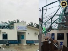 Kudi ngerusakkan struktur klinik, servis pengerai dipindah sementara ngagai palan likun