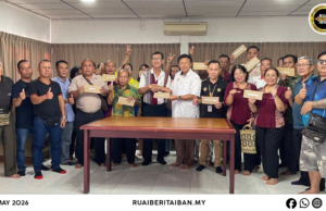 Tan Sri William Mawan Bejadika Pengawa Nyuaka Geran MRP ngagai JKKK, Biro Indu enggau PIBG di Sarikei