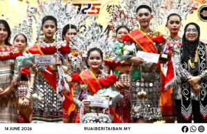 Axella Iva dipadu nyadi champion Pekit Kumang beserimbai enggau Program Niti Daun Gawai 2026