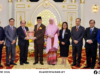TYT Yang di-Pertua Negeri Sarawak, enggau bini iya nerima penemuai basa ari Komiti Besai Pengerami Makai Lemai Gawai Dayak 2026