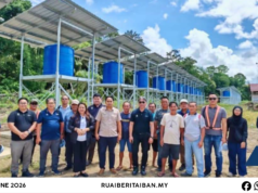 76 Tangki RWHT enggau kapasiti 2,700 liter tetiap unit ba Kuala Tutoh udah tembu