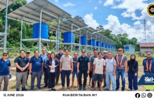 76 Tangki RWHT enggau kapasiti 2,700 liter tetiap unit ba Kuala Tutoh udah tembu