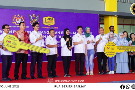 JKR Sarawak Nyerahka Dua Ikon Pelajar Baru Berega Lebih RM100 Juta Di Bintulu