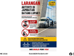 JKR Sarawak meri tangkan anang bejalaika sebarang aktiviti ba Jematan Batang Lupar 1