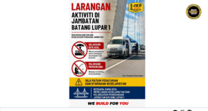 JKR Sarawak meri tangkan anang bejalaika sebarang aktiviti ba Jematan Batang Lupar 1