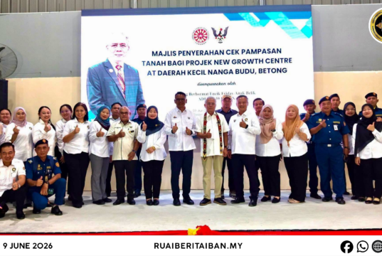Pampas Tanah RM2.14 Juta Disuaka Ngagai Pengempu Tanah Ti Ngaul Projek Palan Penumbuh Baru Nanga Budu