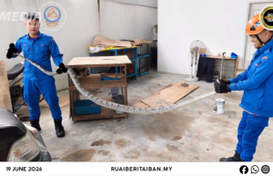 APM Miri mujur nangkap siku ular sawa batik belalai baru sangkar mayau