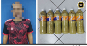 Siku lelaki ditangkap ketegal bisi kaul enggau pengawa nyual ai ketum