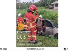 Penusah bebadi jalai alun ba kandang SK No. 2 Engkelili, Jalai Pan Borneo mujur dijaga