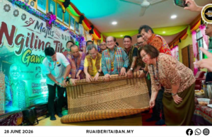 Pengerami Ngiling Tikai Gawai Dayak 2026 di Engkilili Lambang Penyerakup, Terima Kasih Enggau Ngetanka Pesaka Budaya
