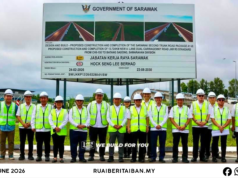 Uggah Meresa Penyulut SSTR Pakej A1-B, JKR Ngerintaika Silik Pejalai Rentayan Jalai Besai Serian–Gedong–Samarahan