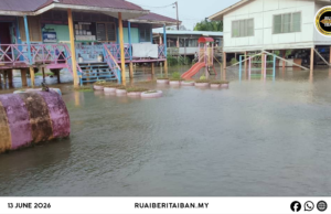 Sepenyampau 608 iku peranak ari 103 buah rumah di Kampung Long Bemang dituntung penusah ampuh bah