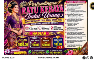 Pekit Ratu Kebaya Indai Orang beserimbai enggau pengawa Ngiling Tikai Gawai Dayak 2026 dibuka ngagai penyereta