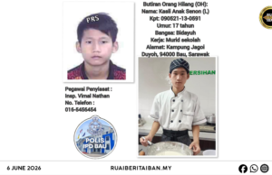 Nembiak OKU Diripotka Lenyau Kenyau ari 1 Jun, Mensia Mayuh Dipinta Nulung Ngiga Kasli Anak Senon