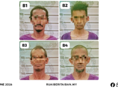 Polis udah mujur nangkap seraban geng perumpak ba Asajaya