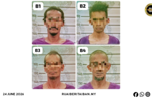 Polis udah mujur nangkap seraban geng perumpak ba Asajaya