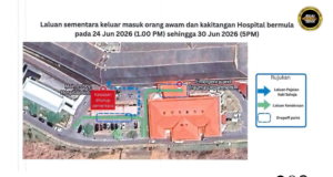 Jalai ba Lobi Besai Sepital Bintulu Ditutup Sementara berengkah ari 24 Jun nyentuk 30 Jun 2026