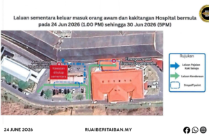 Jalai ba Lobi Besai Sepital Bintulu Ditutup Sementara berengkah ari 24 Jun nyentuk 30 Jun 2026