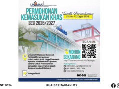 UNIMAS Muka Peminta Masuk Ijazah Sarjana Muda Sesi 2026/2027 Ungkup Peranak Asal Sarawak