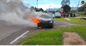 Raban bomba mujur madamka Api, penusah angus Bonnet Mua Proton Saga