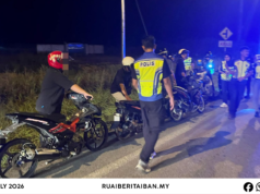 IPD Meradong chakah bejalaika operasyen ngelaban aktiviti lumba enggau ngubah mutosikal